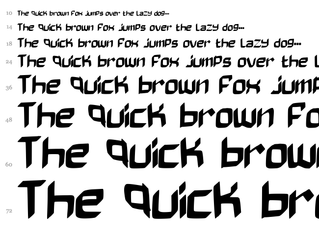 Bad Axe font waterfall